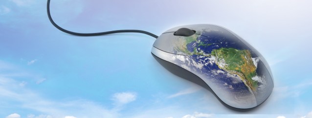 gray computer mouse with cable on white background